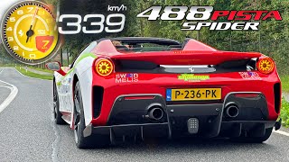 Ferrari 488 Pista  0339 Acceleration TOP SPEED POV amp Sound [upl. by Adle51]