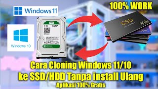 Cara Cloning Windows 1110 ke SSDHDD Tanpa install Ulang [upl. by Lorilee]