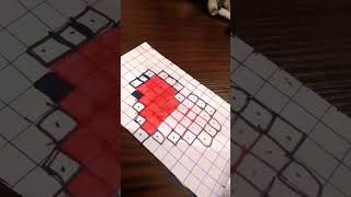 Pixel art Minecraft themed minecraftpixelart diy art drawing cute shorts [upl. by Mcmaster]