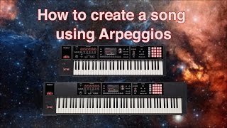 Roland FA0608  How to create a song with Arpeggios [upl. by Atiner784]