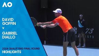 David Goffin v Gabriel Diallo Highlights  Australian Open 2024 Final Qualifying [upl. by Bili]