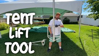 Tent Lift Install amp Takedown Tool  The Rental Guy [upl. by Lezirg291]