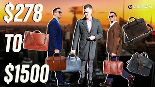 The 9 Best Leather Briefcases for Men  HighEnd Budget Vintage and More [upl. by Hodges]