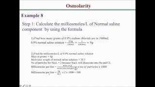 How to solve osmolarity calculation problems 4 [upl. by Aleuname513]