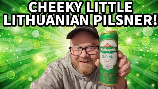 Kalnapilis Original 5 Lithuanian Pilsner Lager Review [upl. by Arlo722]