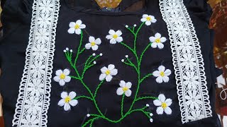 How to make beautiful dress with hand embroideryArtsampDesign [upl. by Eanat558]