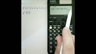 Casio fx991DE CW  Ableitungswert einer Funktion an einer Stelle bestimmen  Fachoberschule FOS [upl. by Eevets]