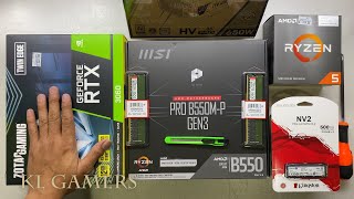 AMD Ryzen 5 5600G msi PRO B550MP GEN3 ZOTAC RTX3060 Gaming PC Build [upl. by Coppinger]