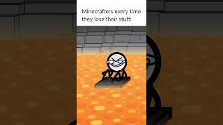 Losing your stuff in Minecraft shorts [upl. by Fabozzi]