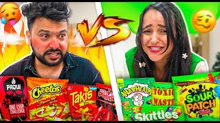 The ULTIMATE Spicy VS Sour Food Challenge 🍋🌶 [upl. by Viviene]