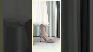 Purple nylon feet shoes foot heels beauty [upl. by Eelatan264]