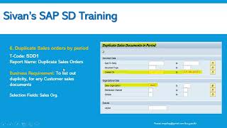 SAP Sales Order Reports Part2  Sivans SAP SD Training [upl. by Anav]