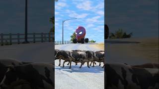 SPIDERMAN SAVED ELEPHANT FROM CAR shorts shortsfeed gta5 [upl. by Abroms]