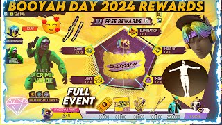 BOOYAH DAY 2024  BOOYAH DAY EVENT FREE REWARDS  FREE FIRE BOOYAH DAY 2024 INTERFACE SPECIAL EVENT [upl. by Urias]