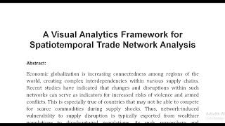 A Visual Analytics Framework for Spatiotemporal Trade Network Analysis [upl. by Argela573]