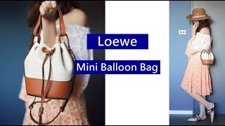 Loewe mini balloon bag 迷你氣球包容量測試實背 [upl. by Kaete]