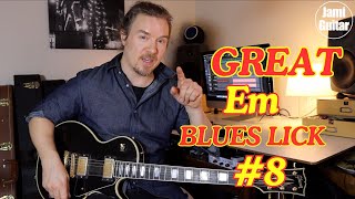 Great Blues Lick In Em Pentatonics VOL 8  Guitar Tutorial  Guitar Lesson [upl. by Walcoff]