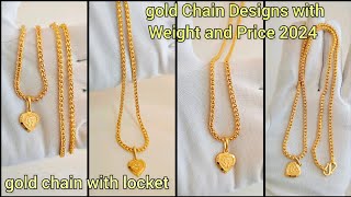 gold chain designs for men with weight and price 202425 grm gold Chain design with locket [upl. by Ardnalac]