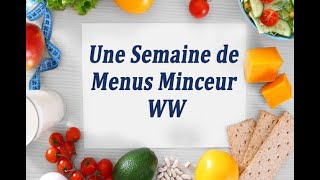 Une Semaine de Menus Minceur [upl. by Notnad]