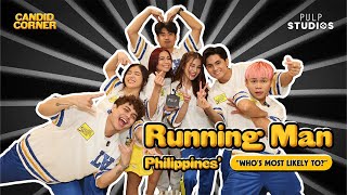 quotWHOS MOST LIKELY TOquot Challenge with RUNNING MAN Philippines 🤭  CANDID CORNER 💛 [upl. by Breen]