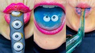 Eating Emoji Food Challenge Satisfying ASMR Mukbang 먹방 [upl. by Assele]