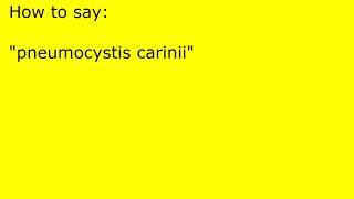 How to pronounce pneumocystis carinii [upl. by Eelytsirk]