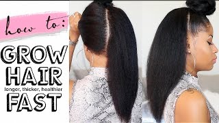 How To GROW HAIR Long Thick amp Healthy FAST 4 easy steps [upl. by Sunday]