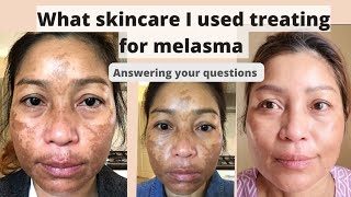 Skincare I used for treating melasma and how I used Eucerin Answering your questions Melasma [upl. by Aicella]