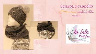 Tutorial set sciarpa e cappello bimba [upl. by Ajroj864]