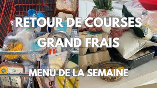 RETOUR DE COURSES GRAND FRAIS amp MENU DE LA SEMAINE sandrablabla79 [upl. by Bac]