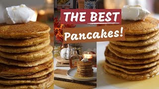 How to Make Healthy Pumpkin Pancakes for Fall 🥞🎃🍁 Easy  Vegan [upl. by Lotte116]