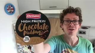 Ehrmann High Protein Pudding im SchokoTest Geschmack Nährwerte und wo man ihn kaufen kann [upl. by Moshell]