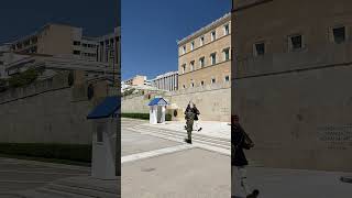 Athens The Greek parliament and Presidential Guard Greece [upl. by Ellezig]