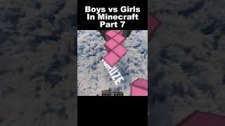 Girl vs boy playing minecraft different part 7 minecraft shots [upl. by Mohsen]