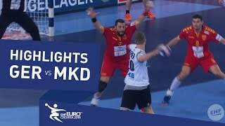 Highlights  Germany vs FYR Macedonia  Mens EHF EURO 2018 [upl. by Humfried]