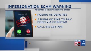 Robertson County Scam Warning Be on the lookout for impersonation calls [upl. by Aynotel545]