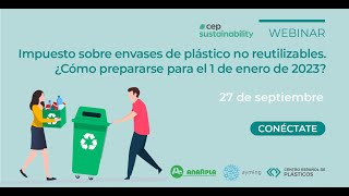 Webinar sobre el Impuesto sobre los envases de plástico no reutilizables [upl. by Ebert]