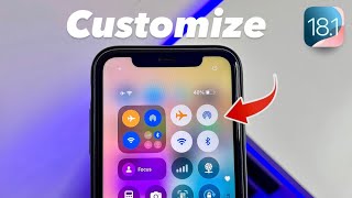 Customize Your iPhone Control Centre iOS 181  Now Add Wifi Bluetooth Mobile Data VPN Control [upl. by Dlareme]