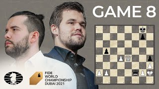 FIDE World Chess Championship Game 8  Carlsen vs Nepo [upl. by Najar37]