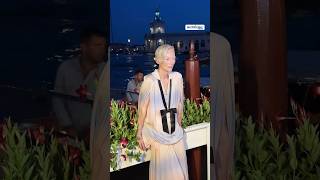 À Venise Chanel a célébrée la Mostra de Venise lors d’un dîner enchanté ✨ shorts tildaswinton [upl. by Adnamahs]