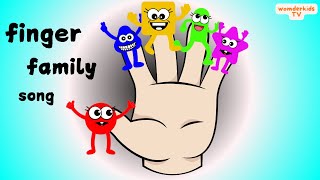 Finger Family with shapes  Preschool Nursery Rhyme amp kids song [upl. by Maryanna154]