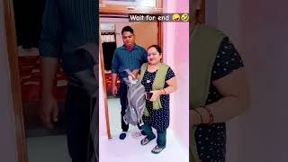 Aada pavi 🤣🤪 wait for end 🤪🤣 comedy funny couple family trending ytstudio husbandwifecomedy [upl. by Ylime499]