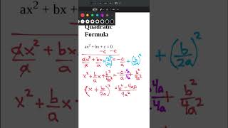 Derive the Quadratic Formula quadraticformula maths math mathematics shorts [upl. by Anirt516]