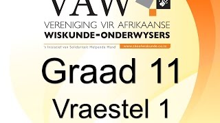 Graad 11 Nasionale Senior Sertifikaat Wiskunde Vr 1 Nov 2015 Vraag 11 [upl. by Hecklau]