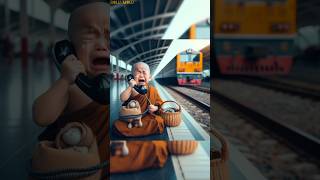 ট্রেন্ডিং sadstory shortvedio bangla baby babymonk cuteanimal cutelittlemonk cutebabymaa [upl. by Pisarik]