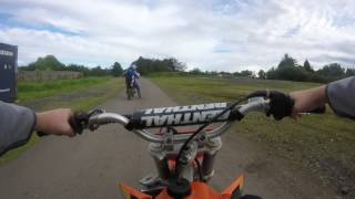 Race KTM 65 VS STOMP 125 PITBIKE [upl. by Shenan]