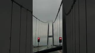 Crossing in the Rain Great Belt Bridgesmznortriproadtripbeautifuldenmark BeltBridgenice [upl. by Stanley]