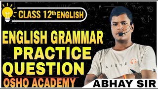 ENGLISH GRAMMAR CLASS  12TH englishgrammar englishgrammartest englishbyabhaysir [upl. by Jerrold]