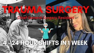 Chief General Surgery Resident Does a Week of 24 Hour Shifts  Trauma Surgery Edition [upl. by Kentigerma]