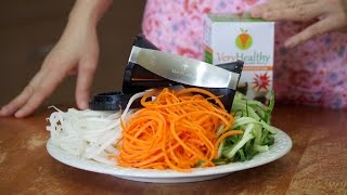 The Very Healthy Spiral Vegetable Slicer by Varietyland [upl. by Anoo]